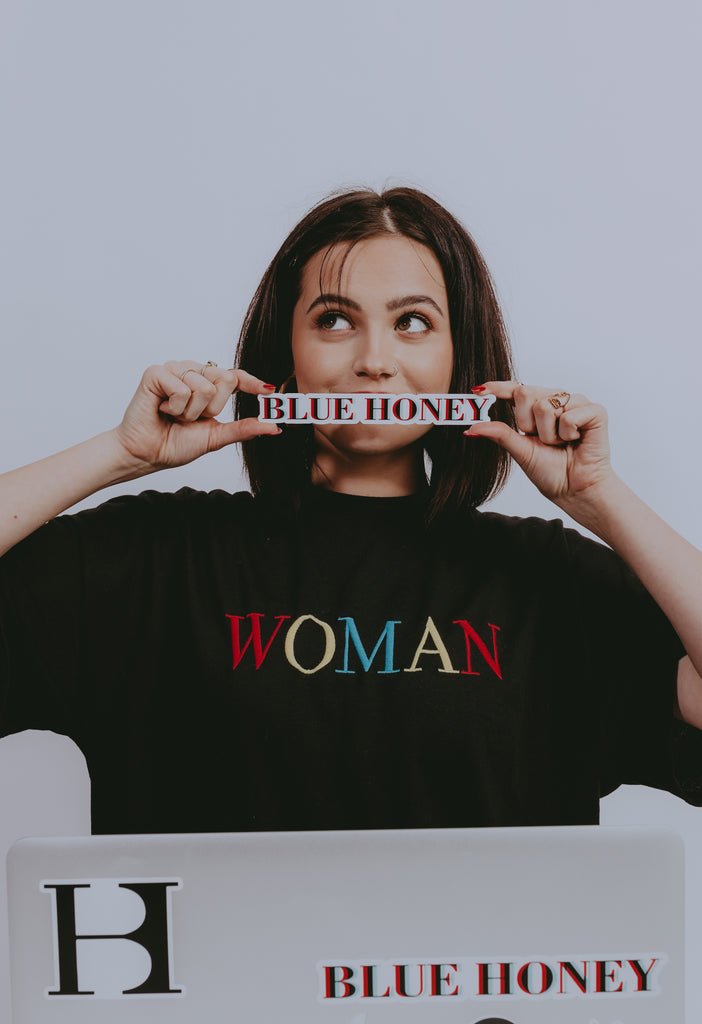Blue Honey Laptop Sticker