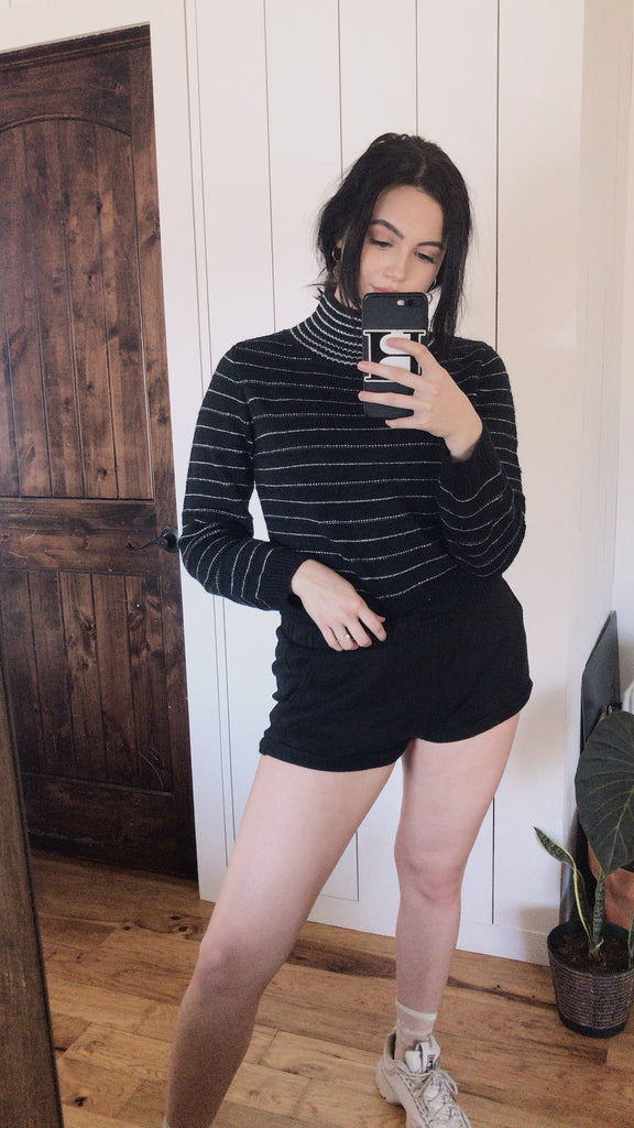 Out of Line Striped Turtleneck