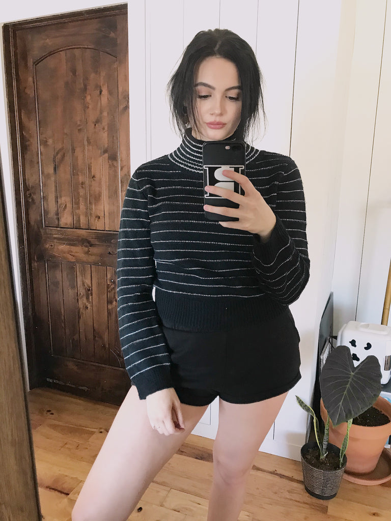 Out of Line Striped Turtleneck